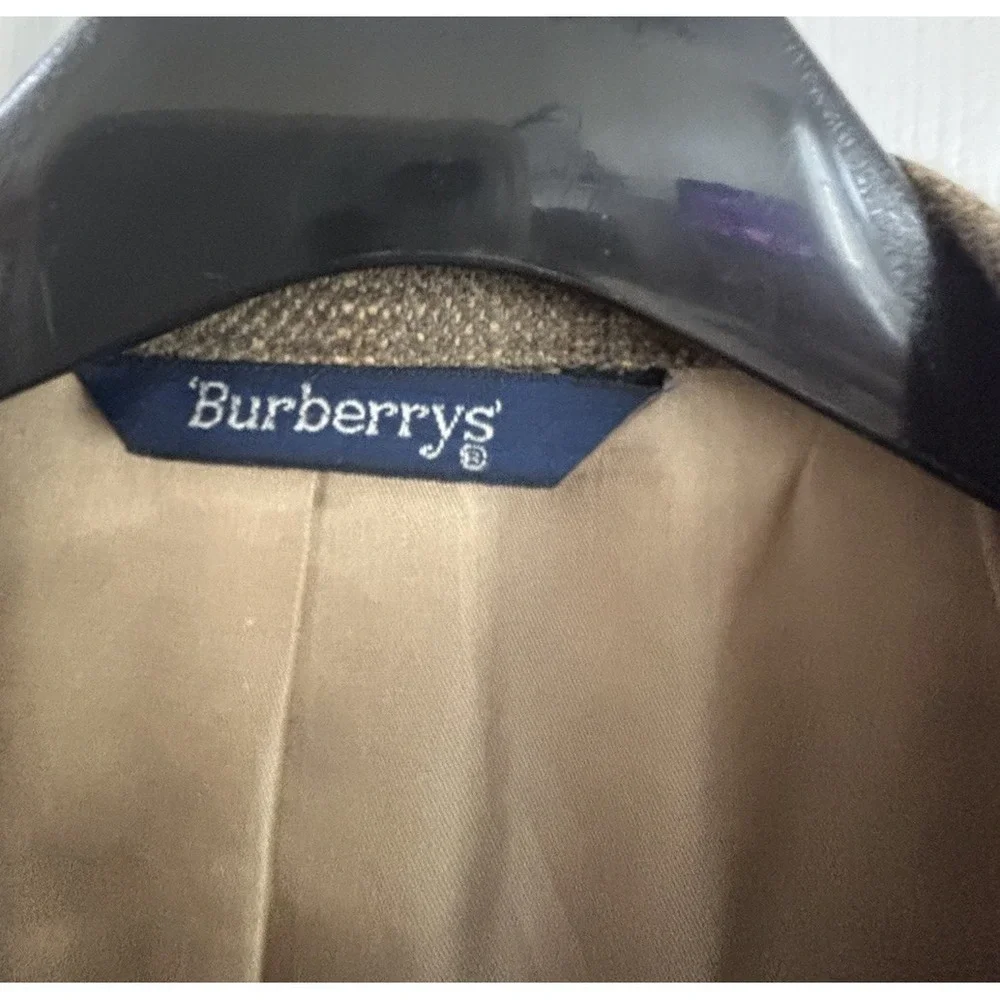 Burberry Mens 44R Herringbone Sport Coat Wool  Jacket‎ Academia Office Casual